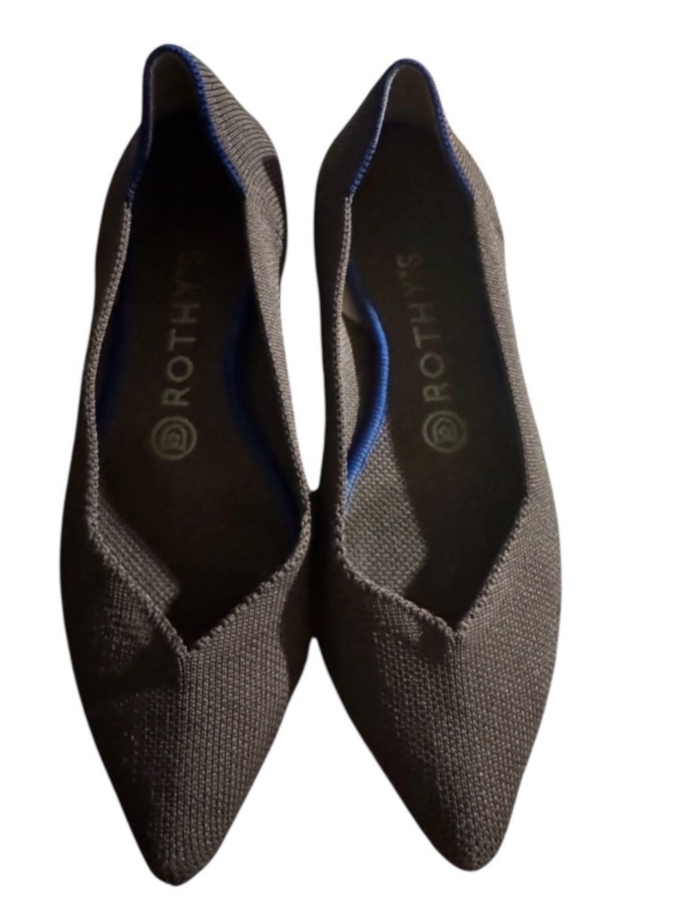 Rothy's Pointed Toe Knit Flats in Charcoal - Picture 1 of 3